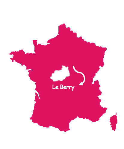 Carte de France situant le Berry 