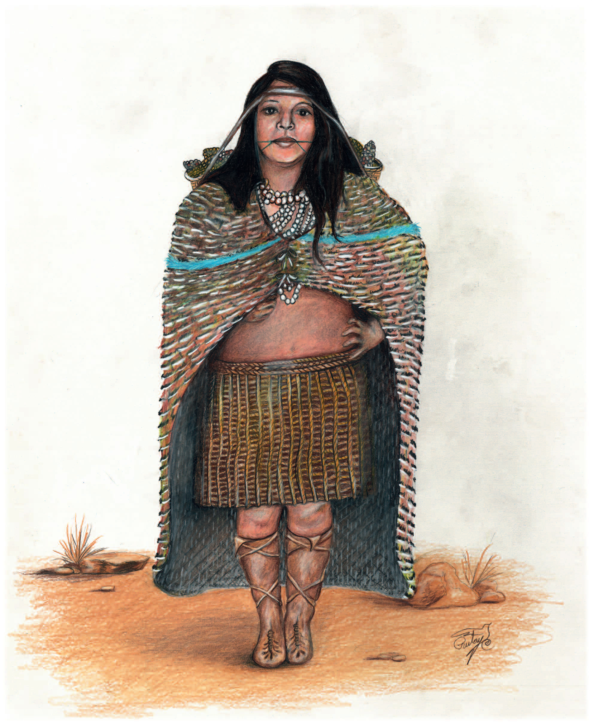 ruby bolding femme vetue a la manière choctaw