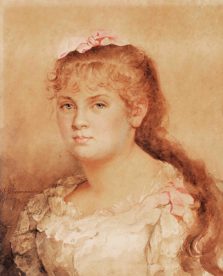 Briesnmeister - Portrait de Jenny de Vasson, 1886, aquarelle © G. Wolkowitsch 
