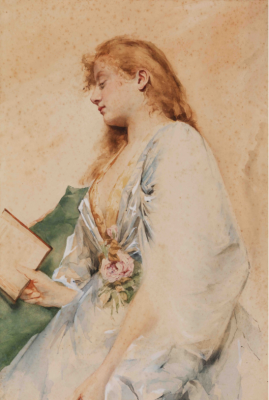 Anonyme - Portrait de Jenny de Vasson, 1888, aquarelle © G. Wolkowitsch