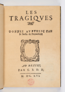 Agrippa d’Aubigné, Les Tragiques, de 1616. © Thierry Ollivier - Bibliothèque municipale de Versailles, Lebaudy in-8 1